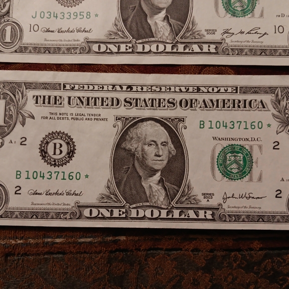 14 Different STAR NOTE ** $1 Dollar Bills Most In Circulated Condition See Pics - Picture 11 of 16